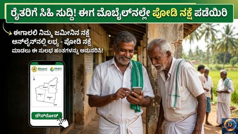 ಈಗ ಮೊಬೈಲ್‌ನಲ್ಲೇ ಪೋಡಿ ನಕ್ಷೆ ಪಡೆಯಿರಿ ಸುಲಭವಾಗಿ